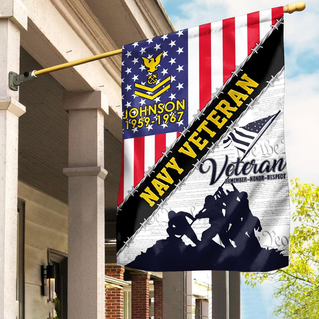 Premium Custom US Navy Flag VPVC110102, Gift For Navy Veteran, American Flag, Patriotic Flag, Garden Flag, House Flag, Best Gifts On Father's Day, Independence Day, Veterans Day.