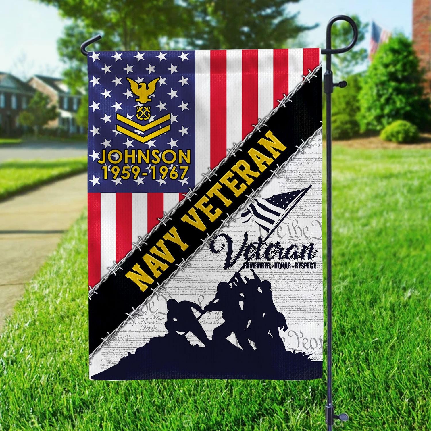 Premium Custom US Navy Flag VPVC110102, Gift For Navy Veteran, American Flag, Patriotic Flag, Garden Flag, House Flag, Best Gifts On Father's Day, Independence Day, Veterans Day.