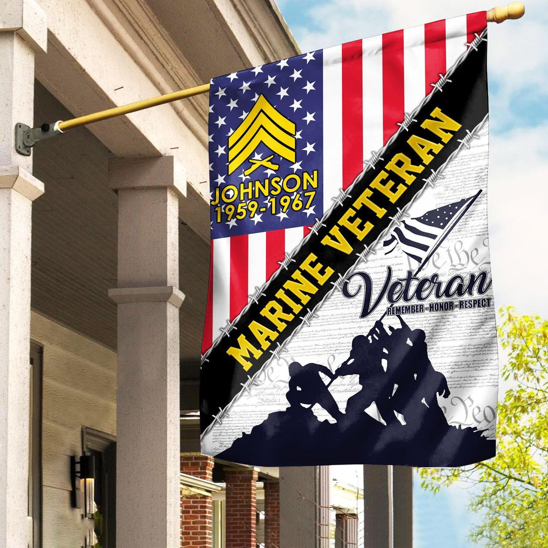 Premium Custom USMC Flag VPVC110103, Gift For Marine Veteran, American Flag, Patriotic Flag, Garden Flag, House Flag, Best Gifts On Father's Day, Independence Day, Veterans Day.