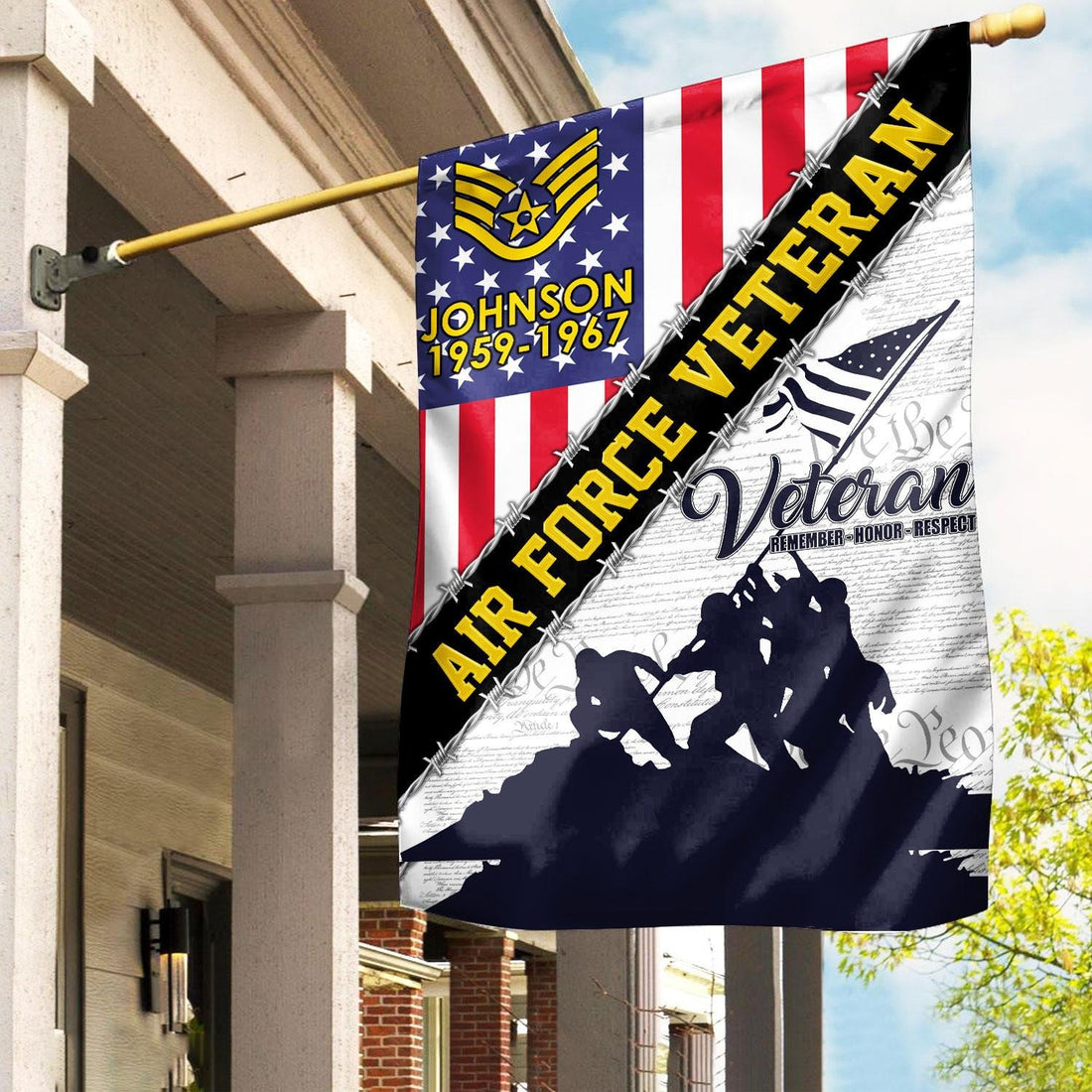 Premium Custom USAF Flag VPVC110104, Gift For Air Force Veteran, American Flag, Patriotic Flag, Garden Flag, House Flag, Best Gifts On Father's Day, Independence Day, Veterans Day.