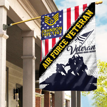 Premium Custom USAF Flag VPVC110104, Gift For Air Force Veteran, American Flag, Patriotic Flag, Garden Flag, House Flag, Best Gifts On Father's Day, Independence Day, Veterans Day.
