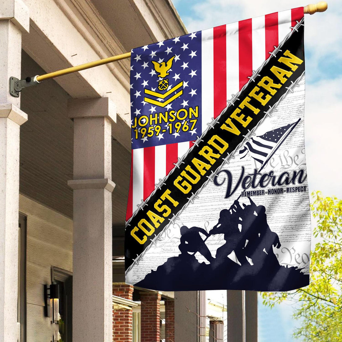 Premium Custom USCG Flag VPVC110105, Gifts For Coast Guard Veteran, American Flag, Patriotic Flag, Garden Flag, House Flag, Best Gifts On Father's Day, Independence Day, Veterans Day.