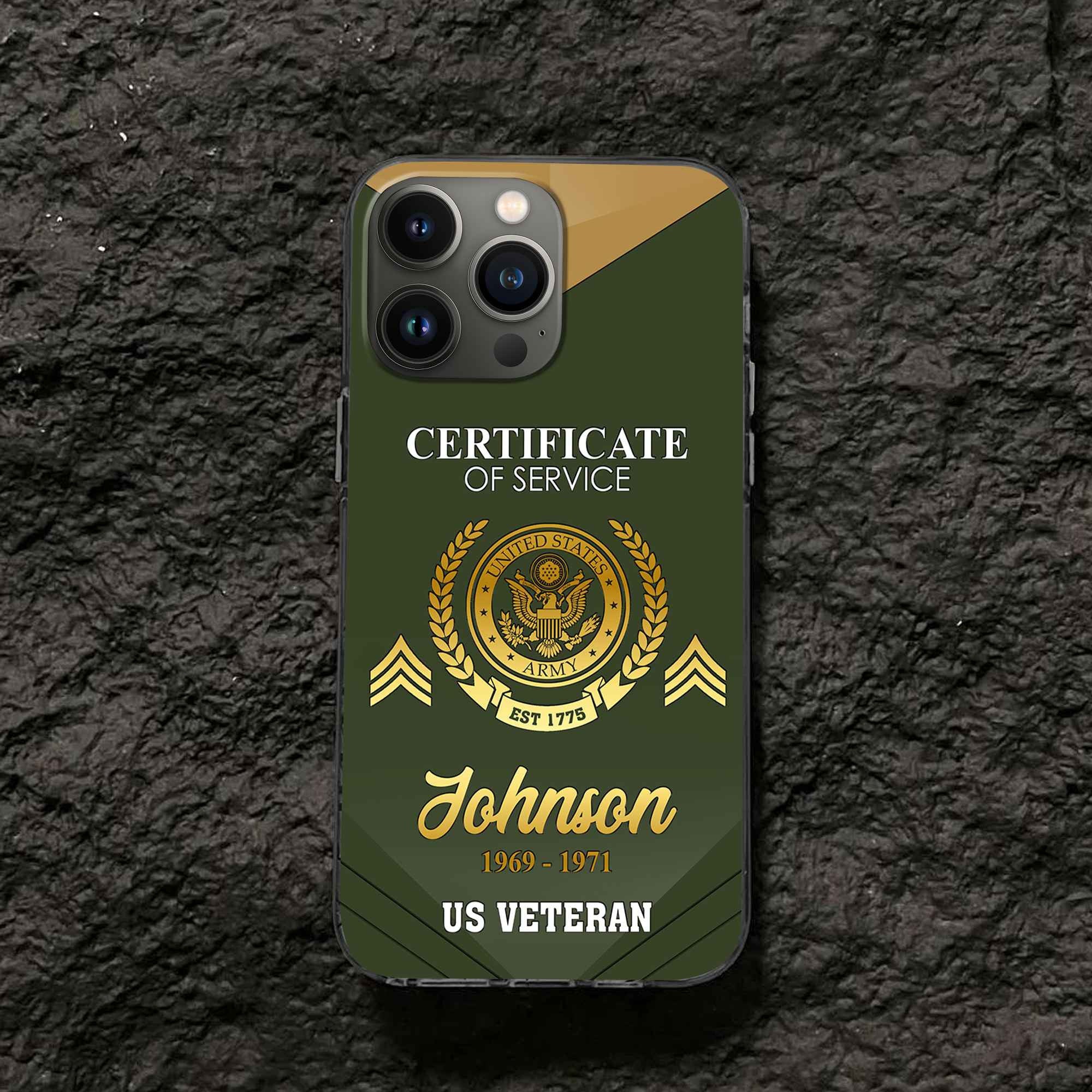 Premium Custom US Army Phone Case VPVC505801, Gifts For Army Veteran, Best Gifts On Father's Day, Armed Forces Day, Independence Day, Veterans Day.