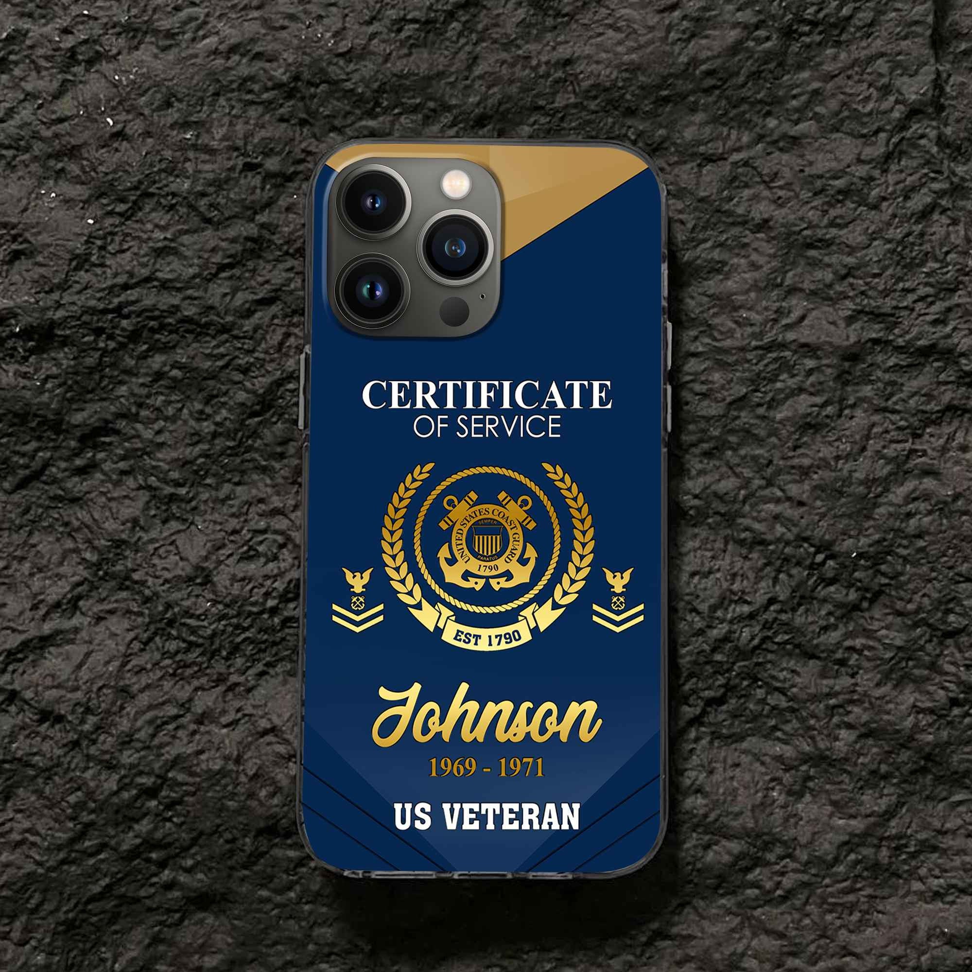 Premium Custom USCG Phone Case VPVC505805, Gifts For Coast Guard Veteran, Best Gifts On Father's Day, Armed Forces Day, Independence Day, Veterans Day.