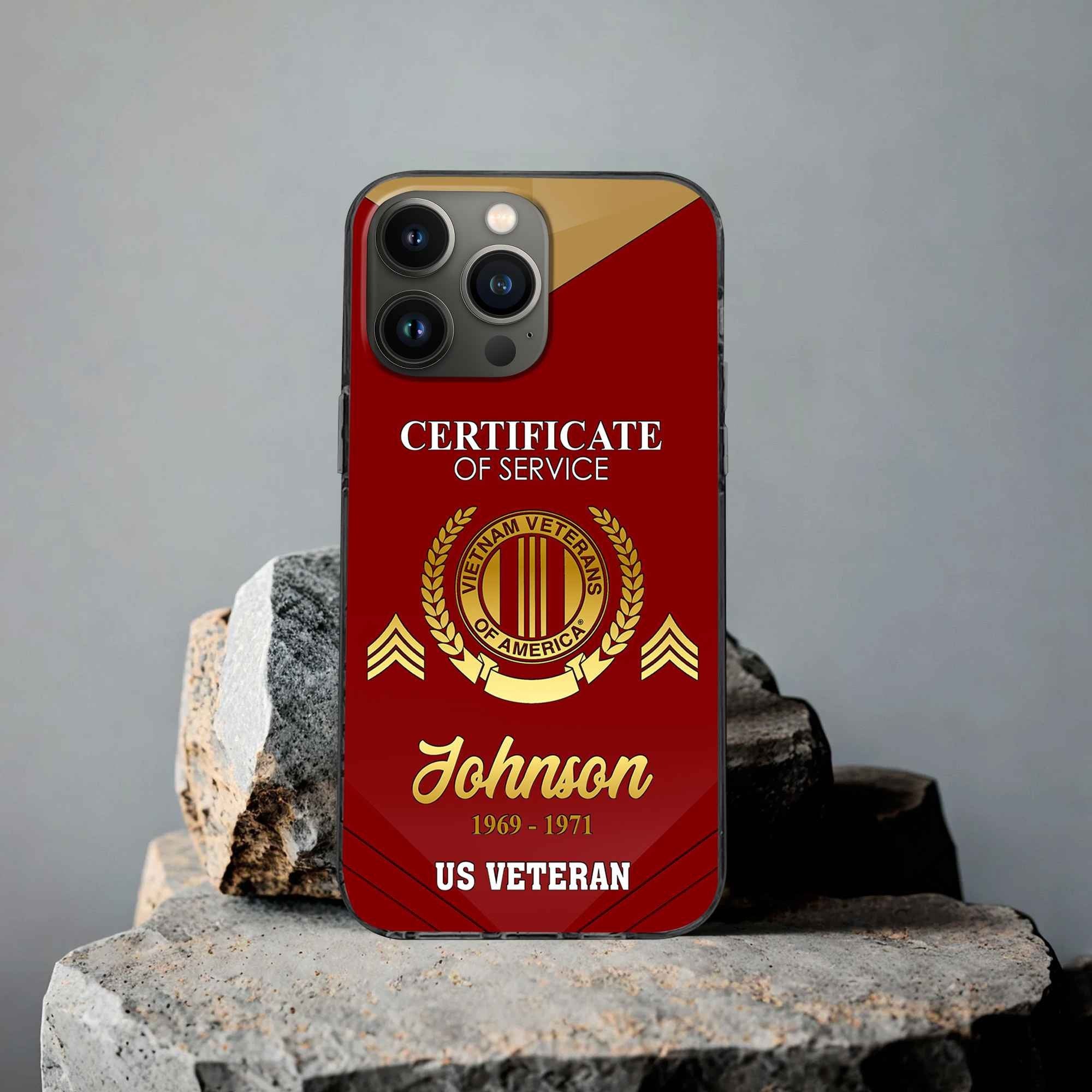Premium Custom Vietnam Veteran Phone Case VPVC505806, Gifts For Vietnam Veteran, Best Gifts On Father's Day, Armed Forces Day, Independence Day, Veterans Day.