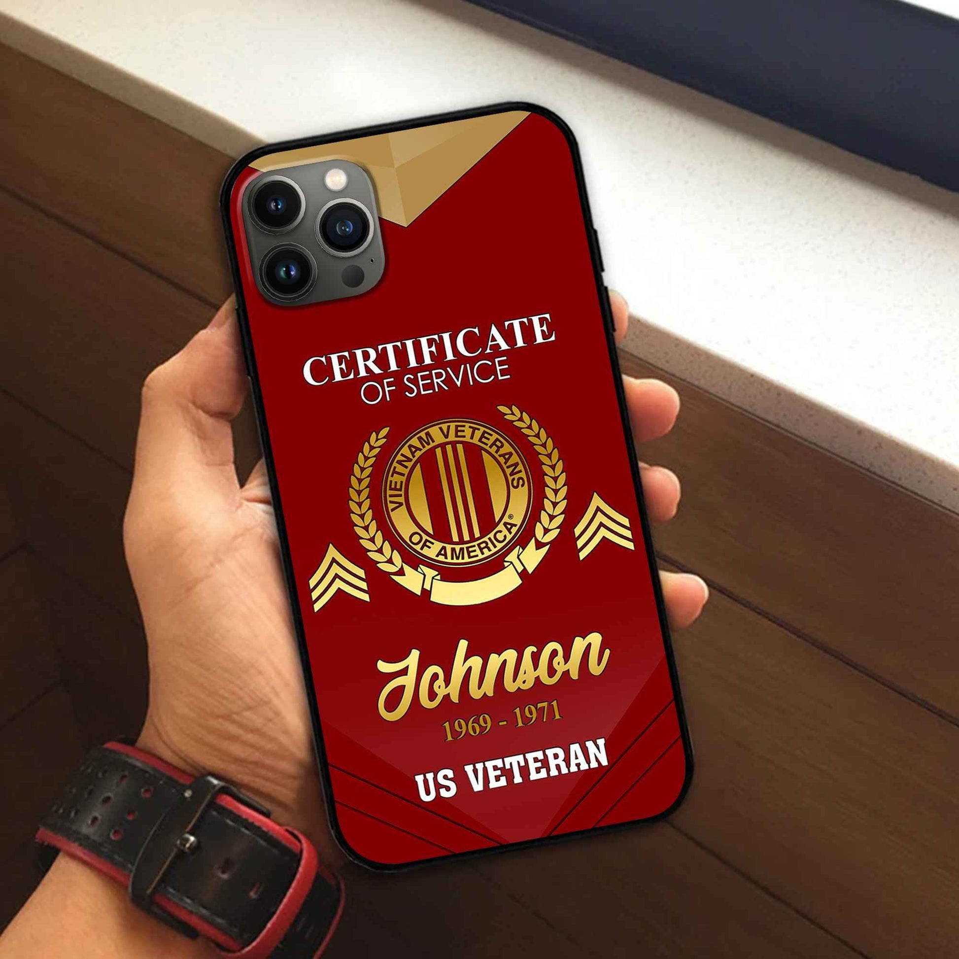 Premium Custom Vietnam Veteran Phone Case VPVC505806, Gifts For Vietnam Veteran, Best Gifts On Father's Day, Armed Forces Day, Independence Day, Veterans Day.