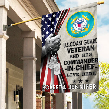 USCG Flag VPVC110505, Custom Name, Gift For Coast Guard Veteran, American Flag, Patriotic Flag, Garden Flag, House Flag, Best Gifts On Father's Day, Independence Day, Veterans Day.