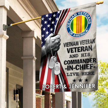 Vietnam Veteran Flag VPVC110506, Custom Name, Gift For Vietnam Veteran, American Flag, Patriotic Flag, Garden Flag, House Flag, Best Gifts On Father's Day, Independence Day, Veterans Day.