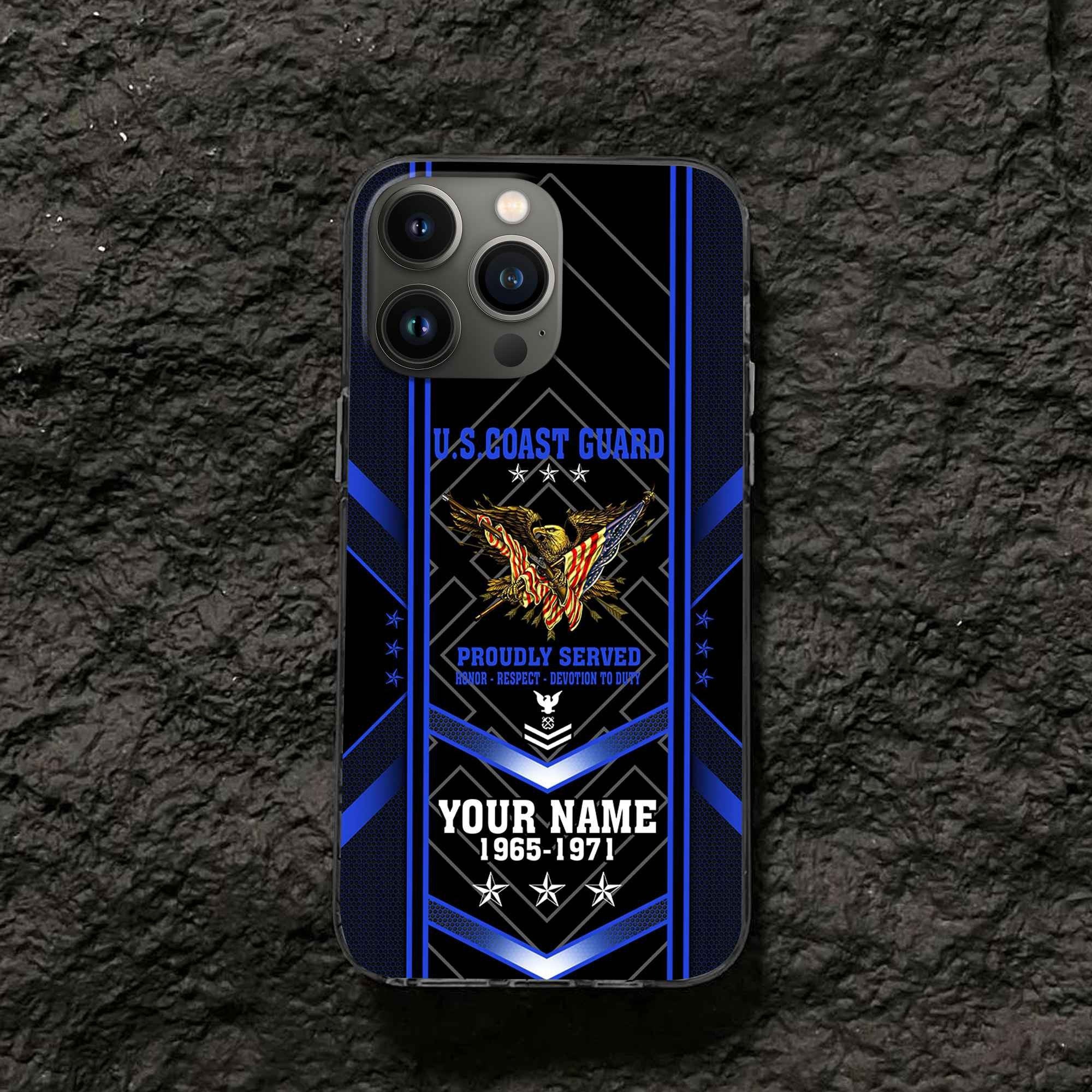 Premium Custom USCG Phone Case VPVC506105, Gifts For Coast Guard Veteran, Best Gifts On Father's Day, Armed Forces Day, Independence Day, Veterans Day.
