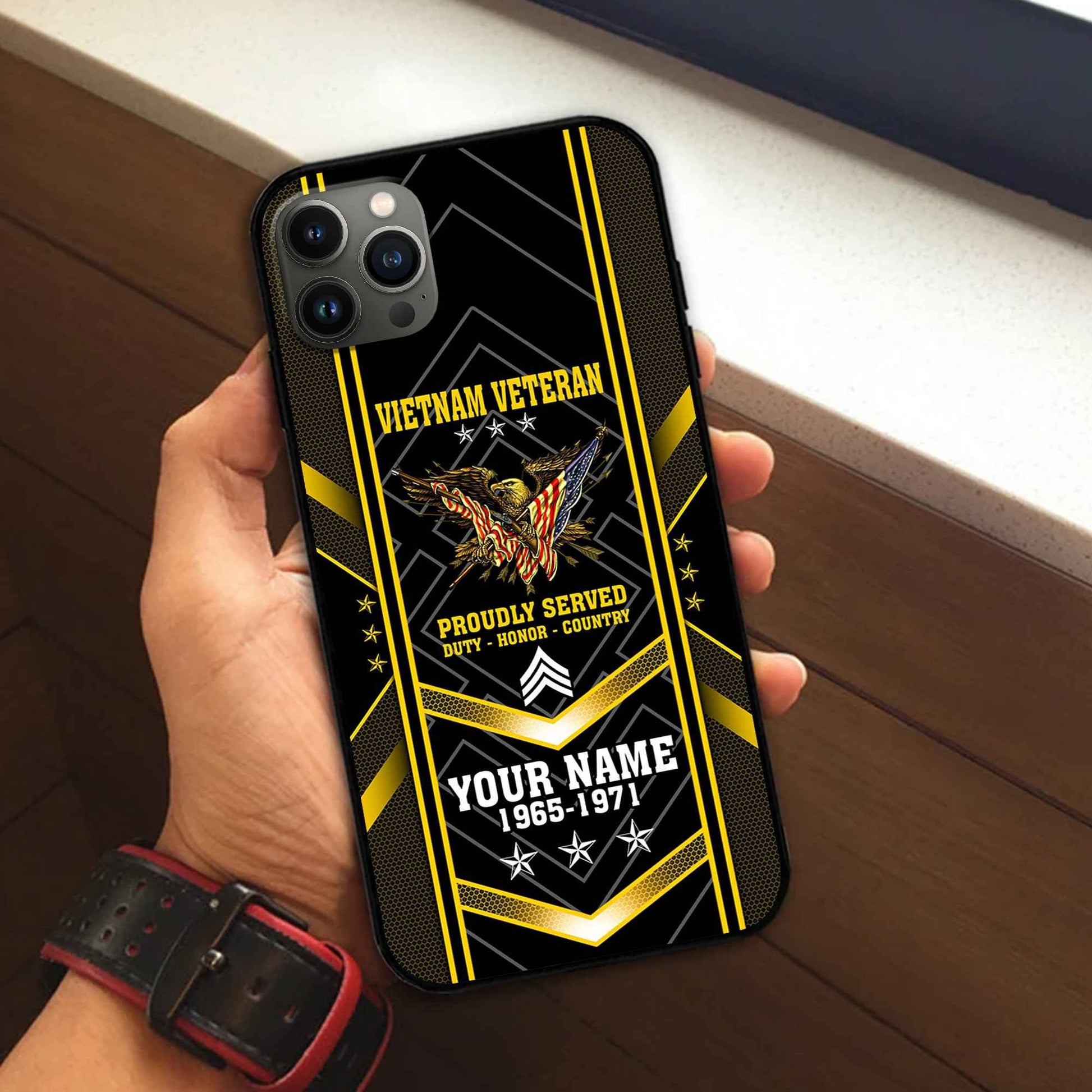 Premium Custom Vietnam Veteran Phone Case VPVC506106, Gifts For Vietnam Veteran, Best Gifts On Father's Day, Armed Forces Day, Independence Day, Veterans Day.
