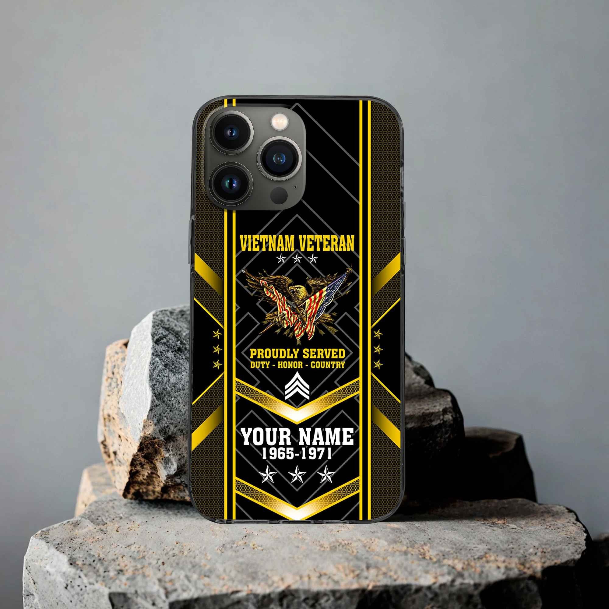 Premium Custom Vietnam Veteran Phone Case VPVC506106, Gifts For Vietnam Veteran, Best Gifts On Father's Day, Armed Forces Day, Independence Day, Veterans Day.