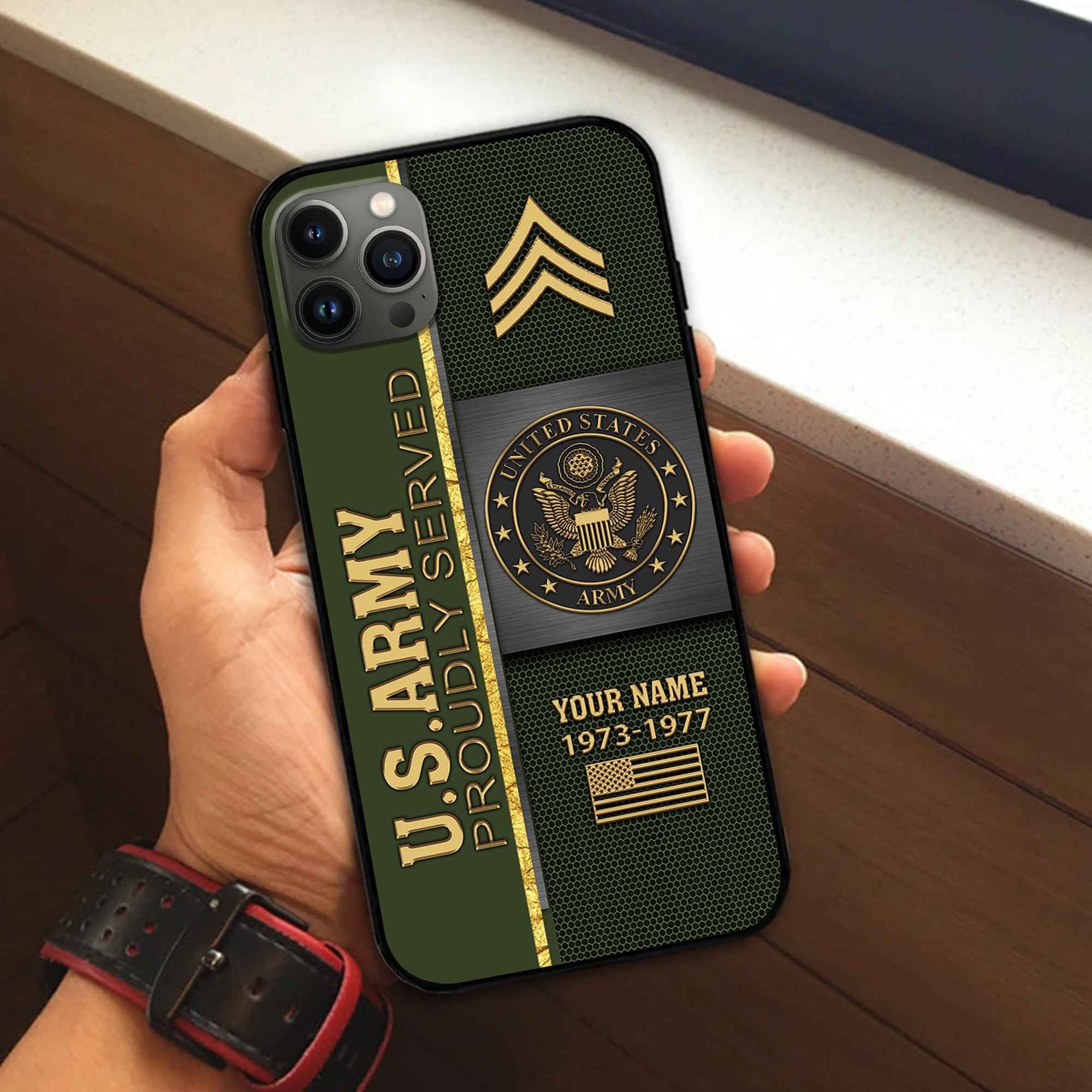 Premium Custom US Army Phone Case VPVC506301, Gifts For Army Veteran, Best Gifts On Father's Day, Armed Forces Day, Independence Day, Veterans Day.