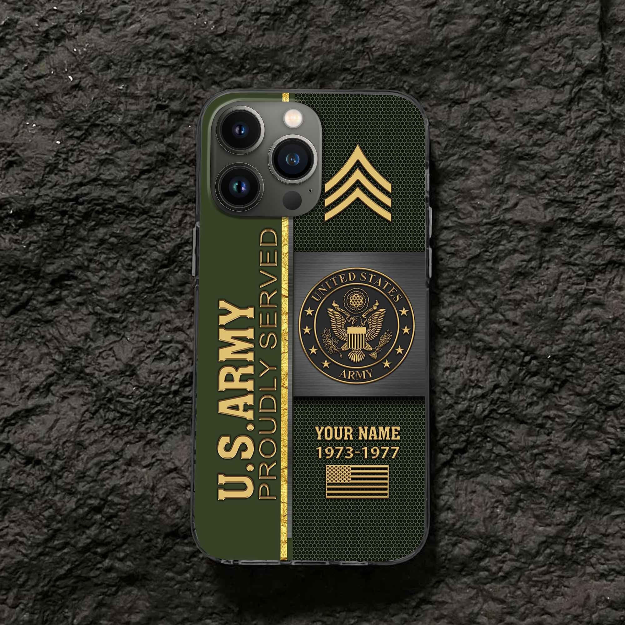 Premium Custom US Army Phone Case VPVC506301, Gifts For Army Veteran, Best Gifts On Father's Day, Armed Forces Day, Independence Day, Veterans Day.