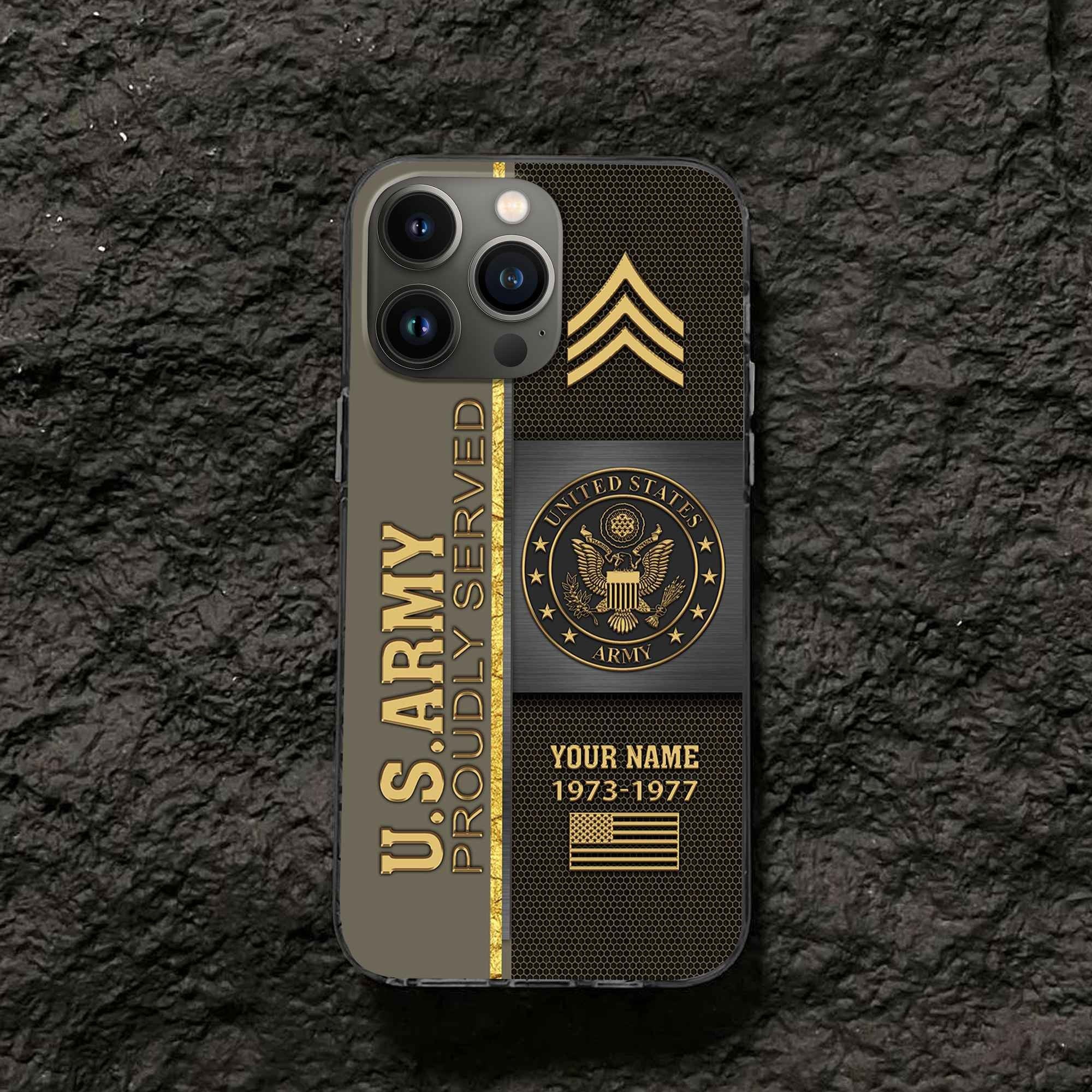 Premium Custom US Army Phone Case VPVC506310, Gifts For Army Veteran, Best Gifts On Father's Day, Armed Forces Day, Independence Day, Veterans Day.