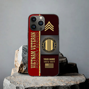 Premium Custom Vietnam Veteran Phone Case VPVC506306, Gifts For Vietnam Veteran, Best Gifts On Father's Day, Armed Forces Day, Independence Day, Veterans Day.