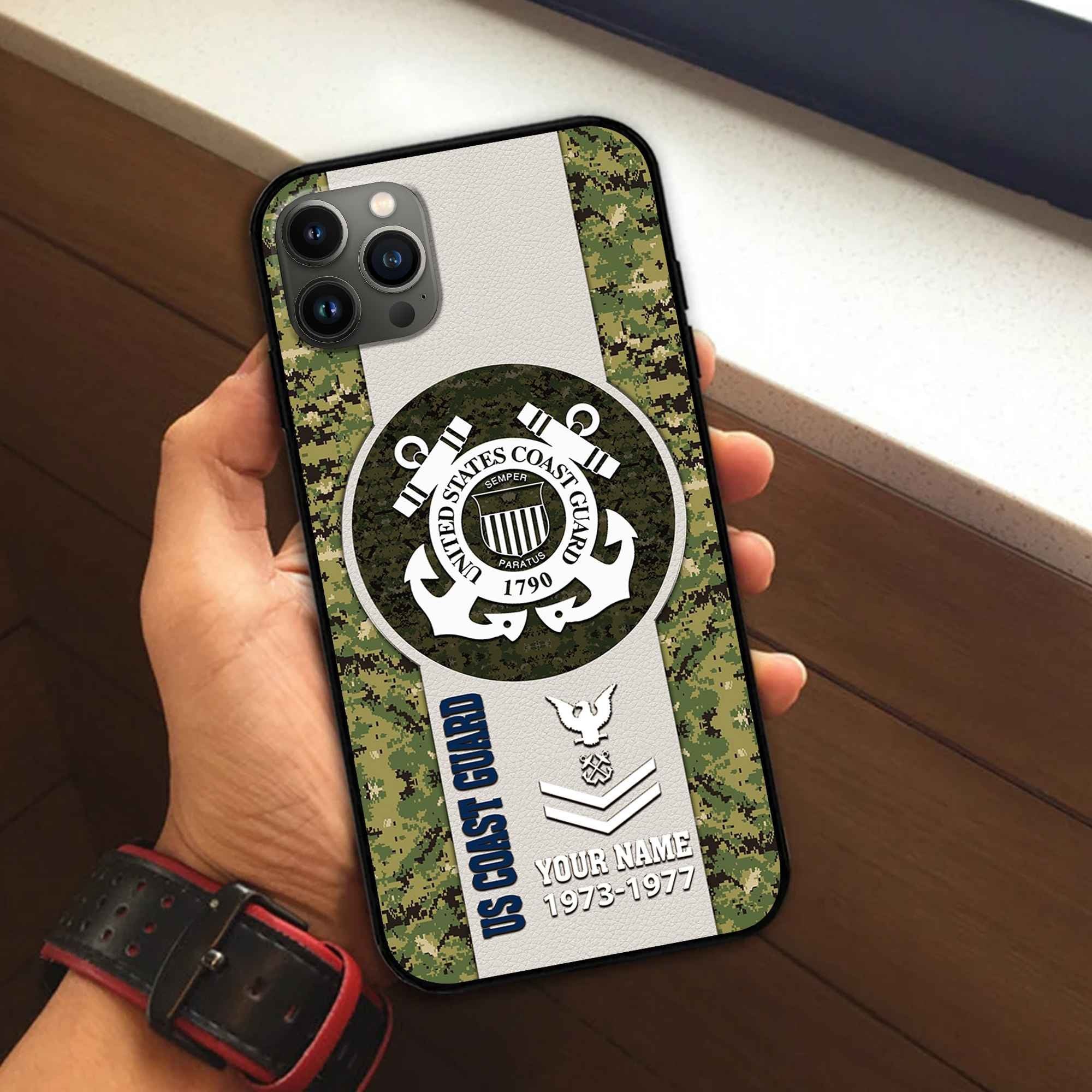 USCG Custom Phone Case VPVC506405, Gifts For Coast Guard Veteran, Best Gifts On Father's Day, Armed Forces Day, Independence Day, Veterans Day.