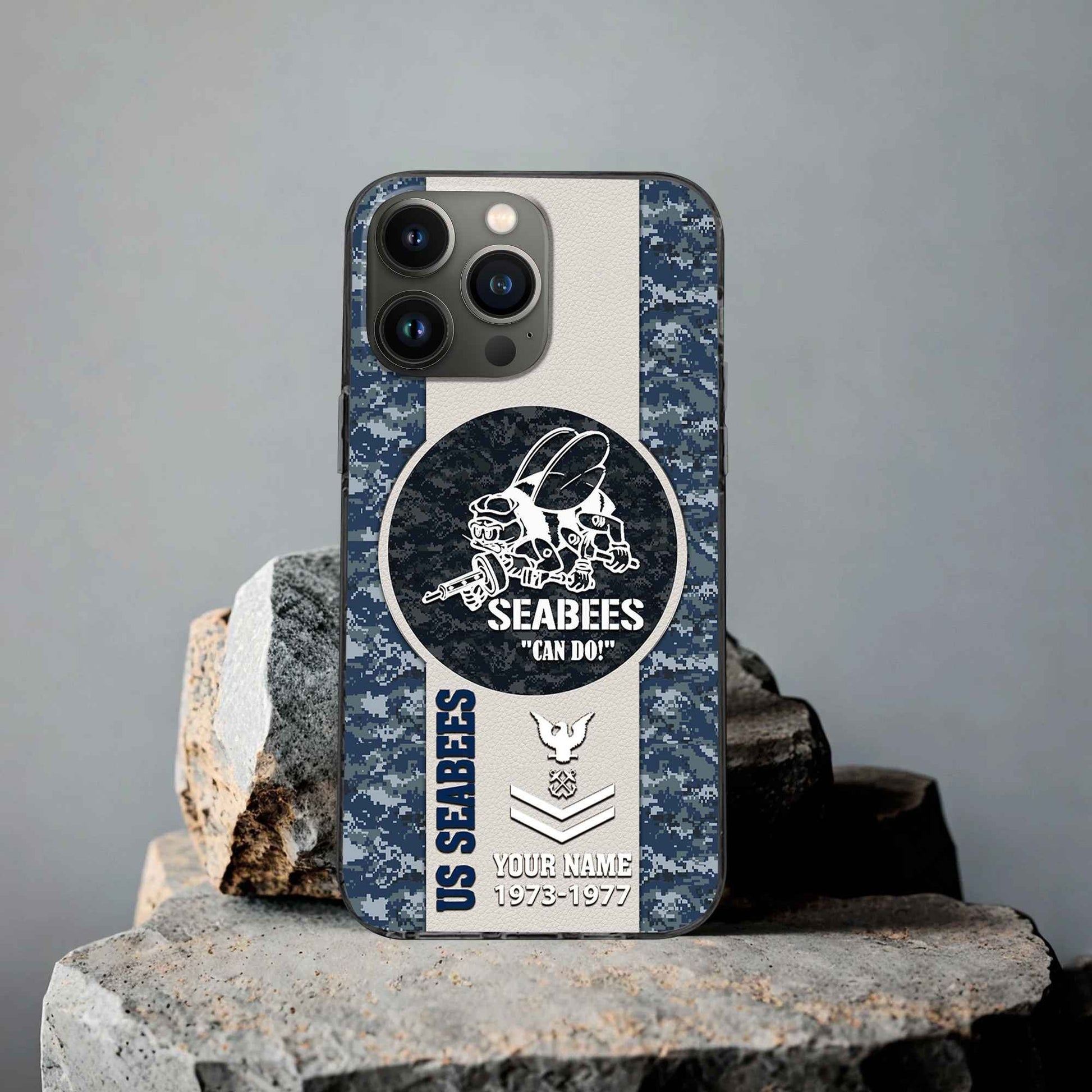 US Seabees Custom Phone Case VPVC506409, Gifts For Seabees Veteran, Best Gifts On Father's Day, Armed Forces Day, Independence Day, Veterans Day.