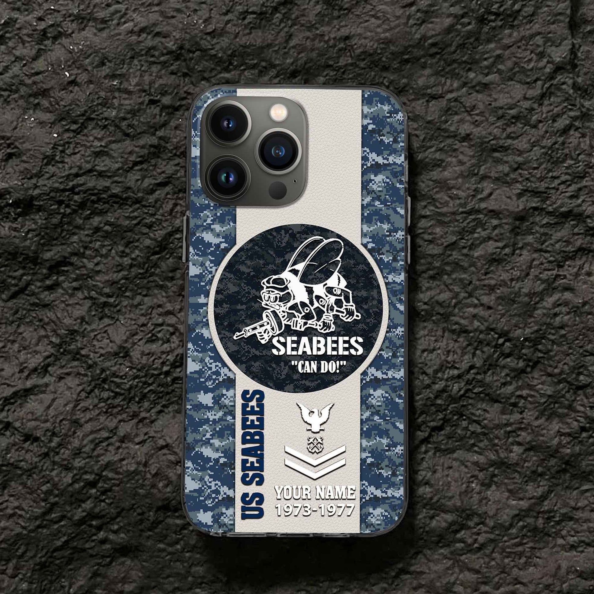 US Seabees Custom Phone Case VPVC506409, Gifts For Seabees Veteran, Best Gifts On Father's Day, Armed Forces Day, Independence Day, Veterans Day.