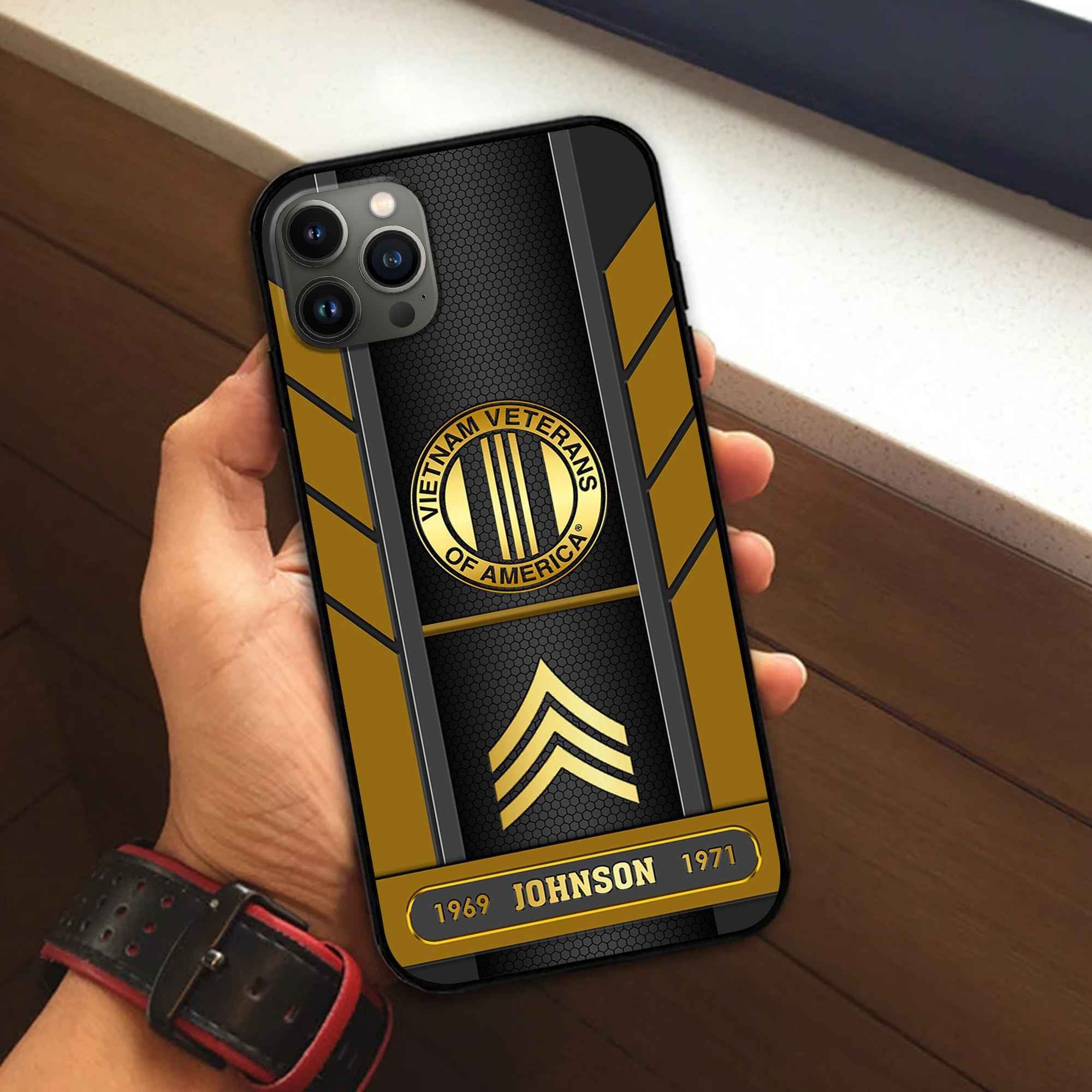 Premium Custom Vietnam Veteran Phone Case VPVC506706, Gifts For Vietnam Veteran, Best Gifts On Father's Day, Armed Forces Day, Independence Day, Veterans Day.