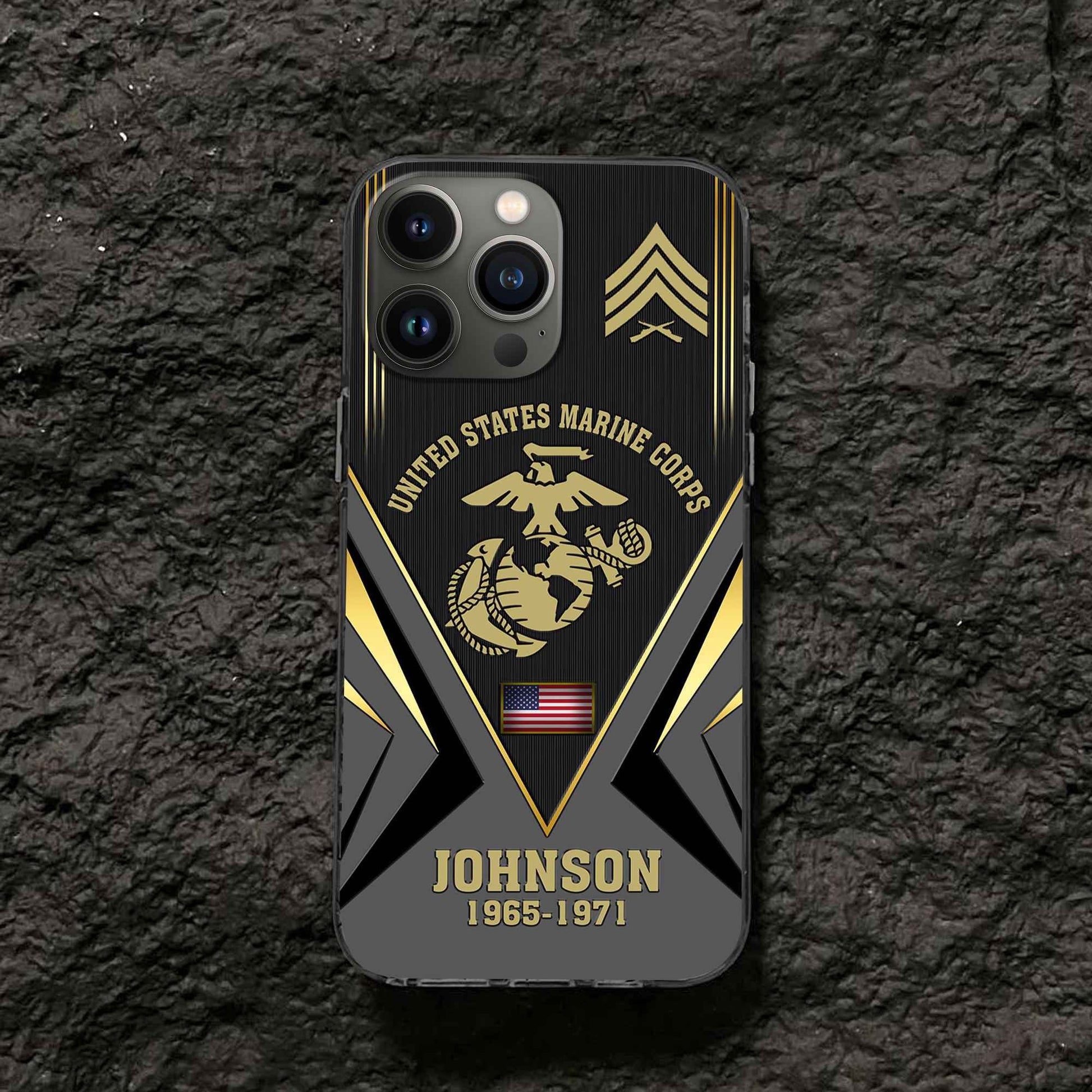 Unique Custom Name, Rank, Year, USMC Phone Case VPVC506803, Gifts For Marine Veteran, Best Gifts On Father's Day, Independence Day, Veterans Day.