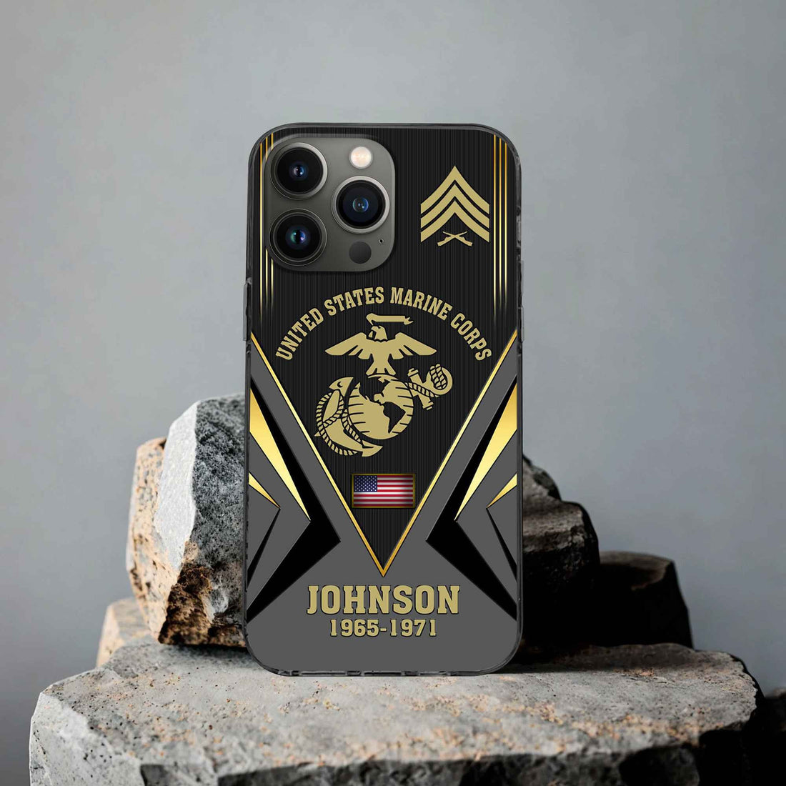 Unique Custom Name, Rank, Year, USMC Phone Case VPVC506803, Gifts For Marine Veteran, Best Gifts On Father's Day, Independence Day, Veterans Day.