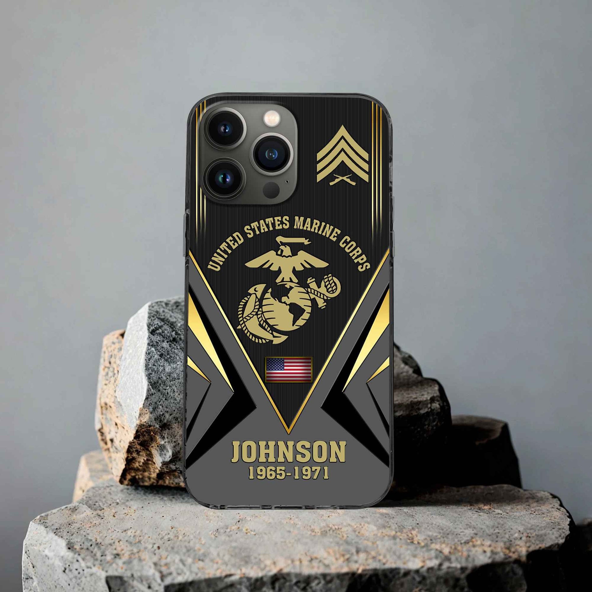 Unique Custom Name, Rank, Year, USMC Phone Case VPVC506803, Gifts For Marine Veteran, Best Gifts On Father's Day, Independence Day, Veterans Day.