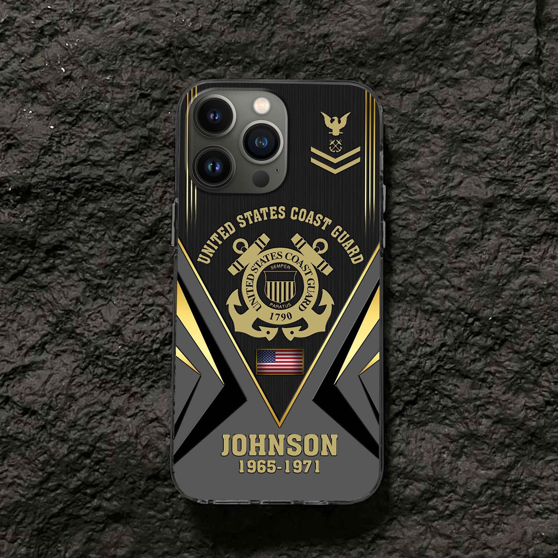 Unique Custom Name, Rank, Year, USCG Phone Case VPVC506805, Gifts For Coast Guard Veteran, Best Gifts On Father's Day, Independence Day, Veterans Day.