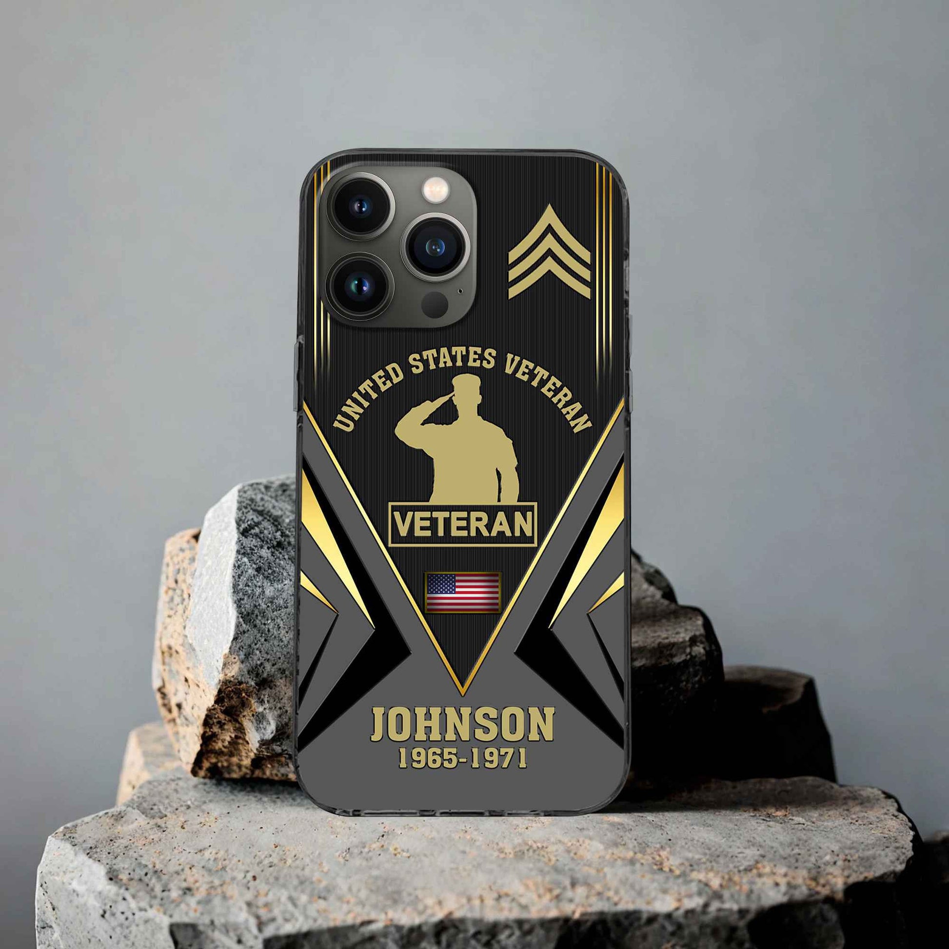 Unique Custom Name, Rank, Year, US Veteran Phone Case VPVC506807, Gifts For US Veteran, Best Gifts On Father's Day, Independence Day, Veterans Day.