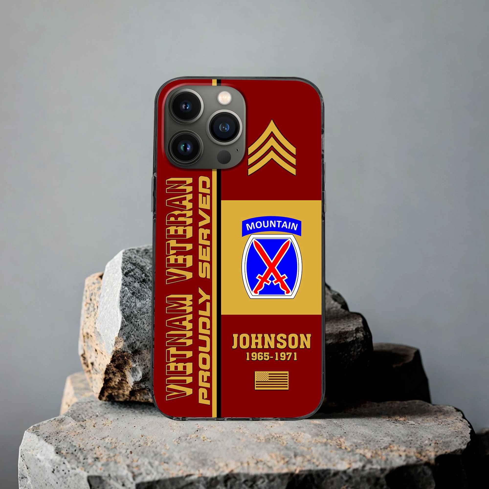 Premium Custom Vietnam Veteran Phone Case VPVC506906, Gifts For Vietnam Veteran, Best Gifts On Father's Day, Armed Forces Day, Independence Day, Veterans Day.