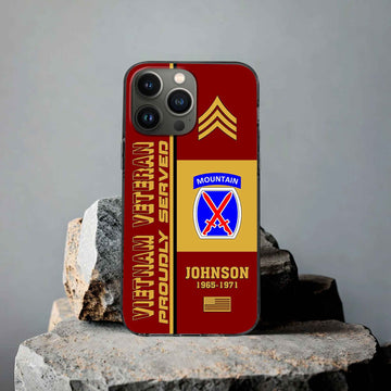 Premium Custom Vietnam Veteran Phone Case VPVC506906, Gifts For Vietnam Veteran, Best Gifts On Father's Day, Armed Forces Day, Independence Day, Veterans Day.
