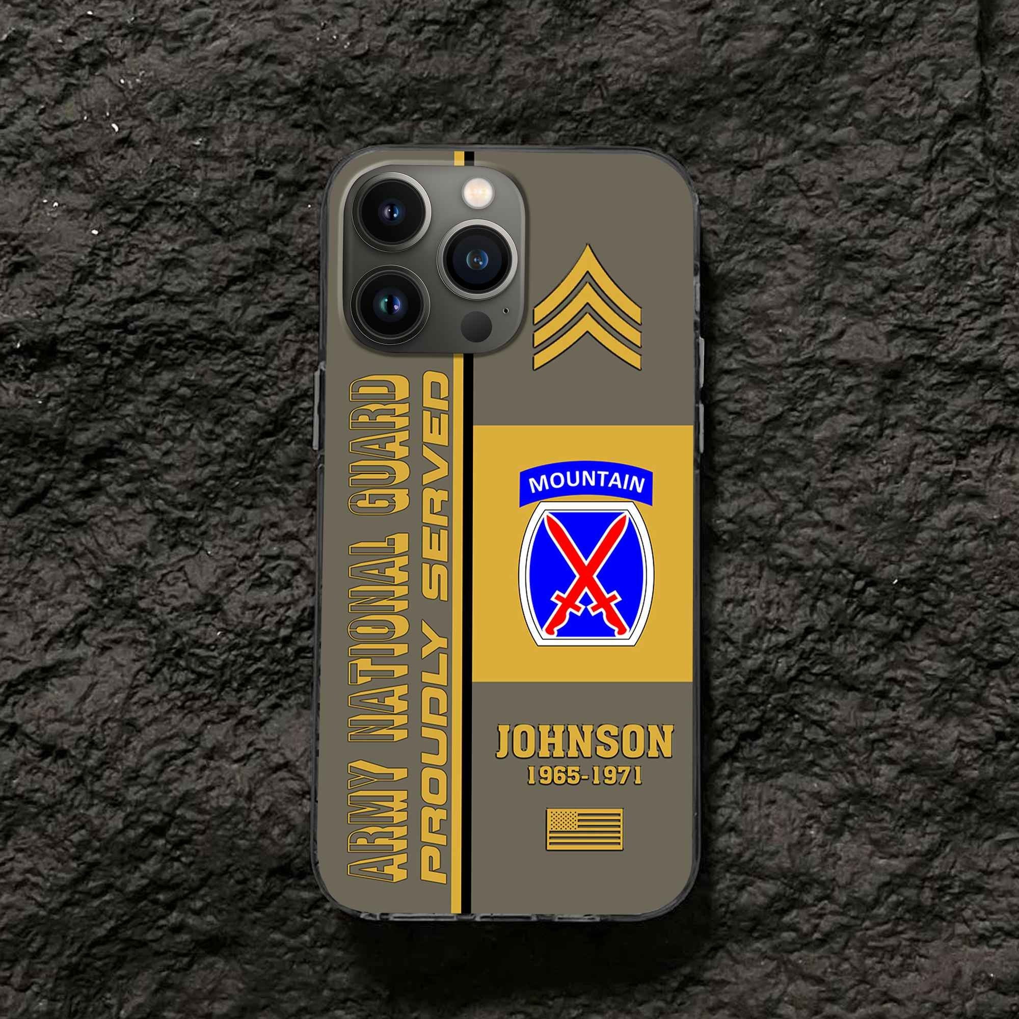 Premium Custom US Army National Guard Phone Case VPVC506908, Gifts For Army National Guard Veteran, Best Gifts On Father's Day, Armed Forces Day, Independence Day, Veterans Day.