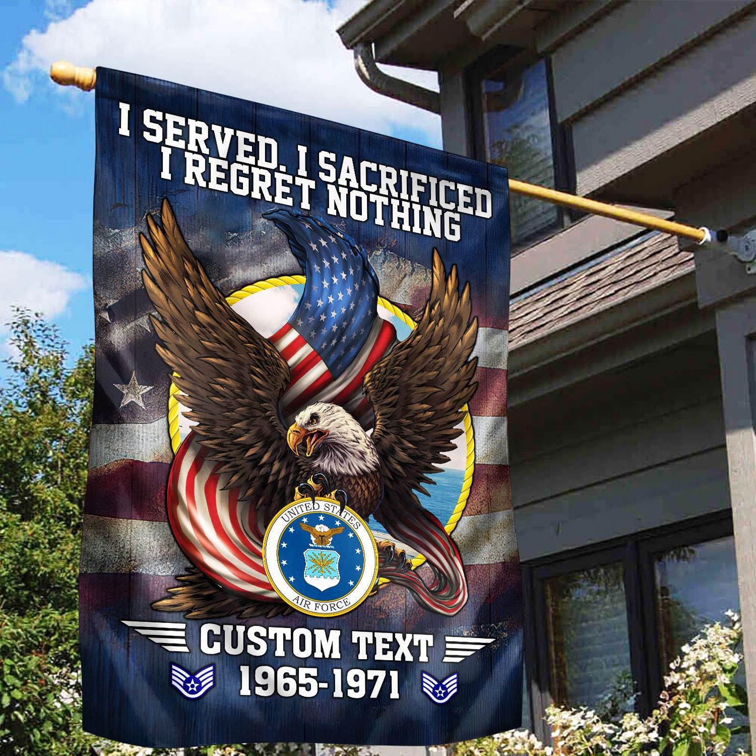 Premium Custom USAF Flag VPVC110604, Gift For Air Force Veteran, American Flag, Patriotic Flag, Garden Flag, House Flag