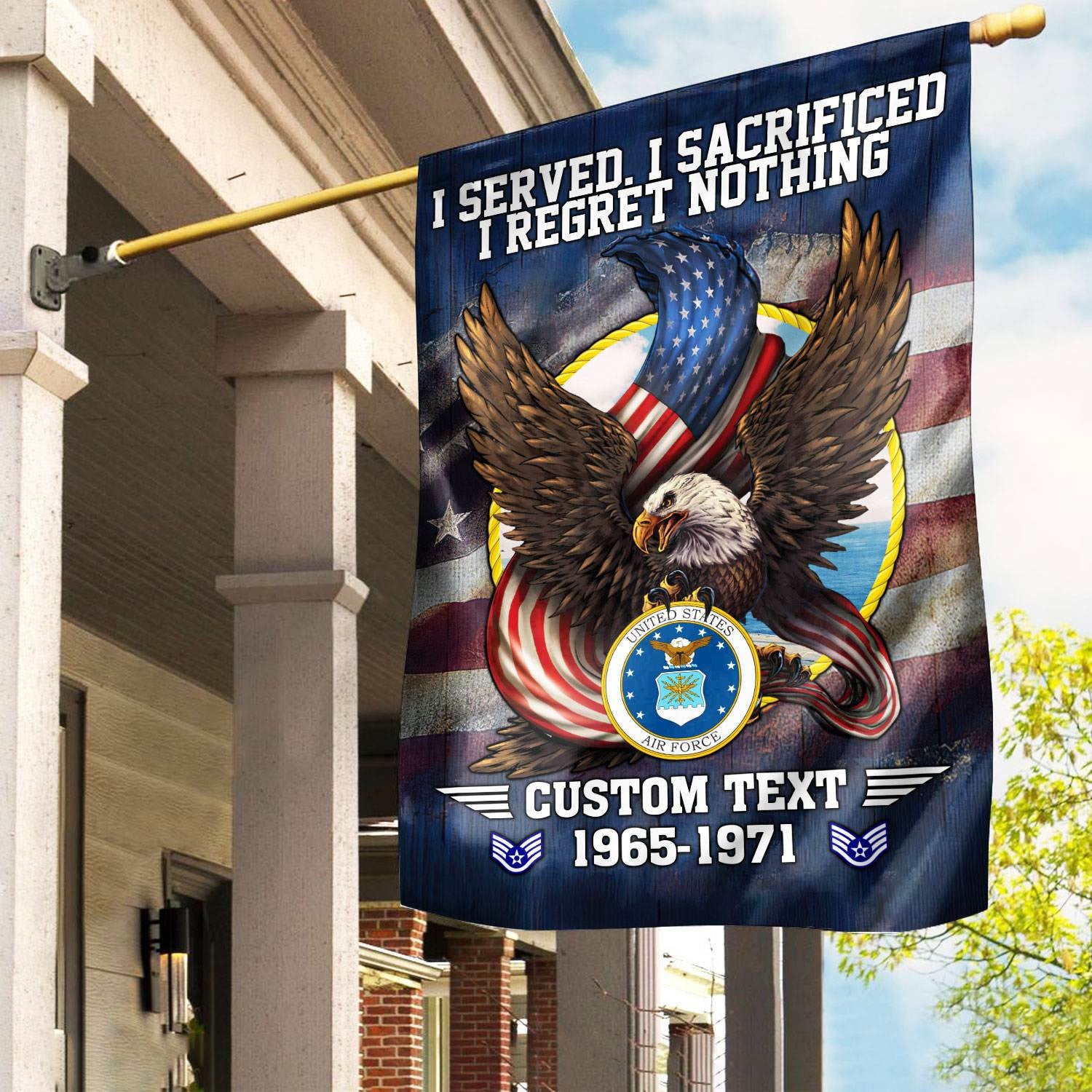 Premium Custom USAF Flag VPVC110604, Gift For Air Force Veteran, American Flag, Patriotic Flag, Garden Flag, House Flag