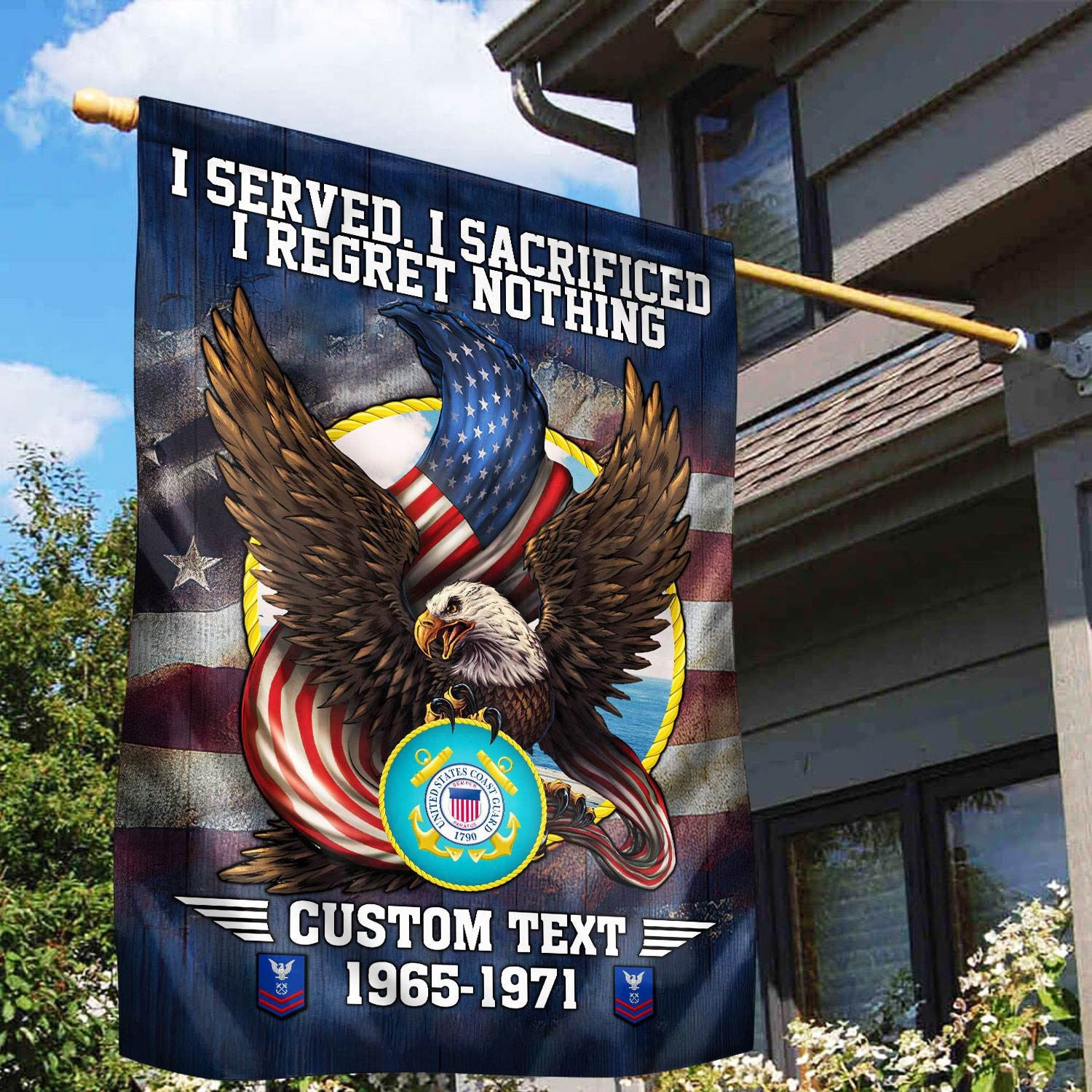 Premium Custom USCG Flag VPVC110605, Gift For Coast Guard Veteran, American Flag, Patriotic Flag, Garden Flag, House Flag