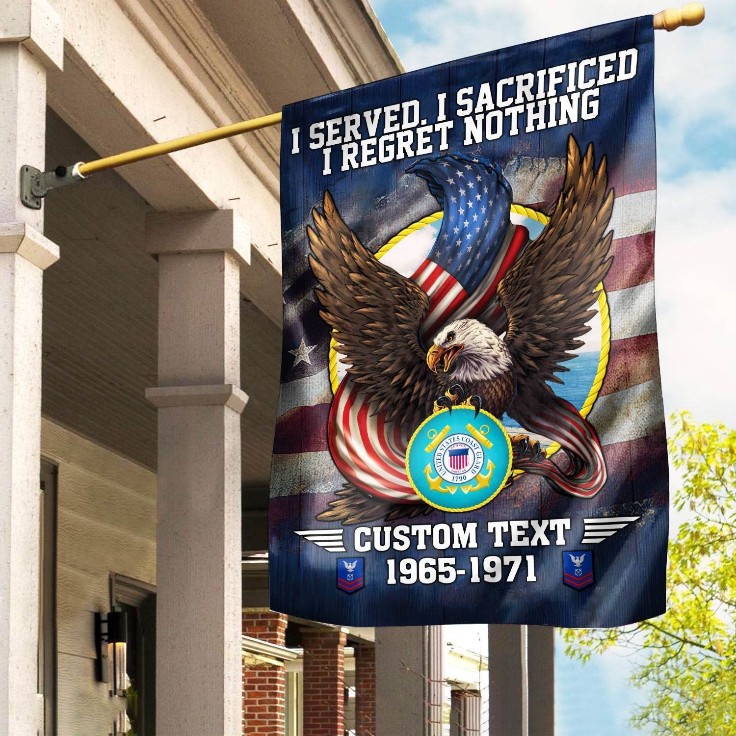 Premium Custom USCG Flag VPVC110605, Gift For Coast Guard Veteran, American Flag, Patriotic Flag, Garden Flag, House Flag