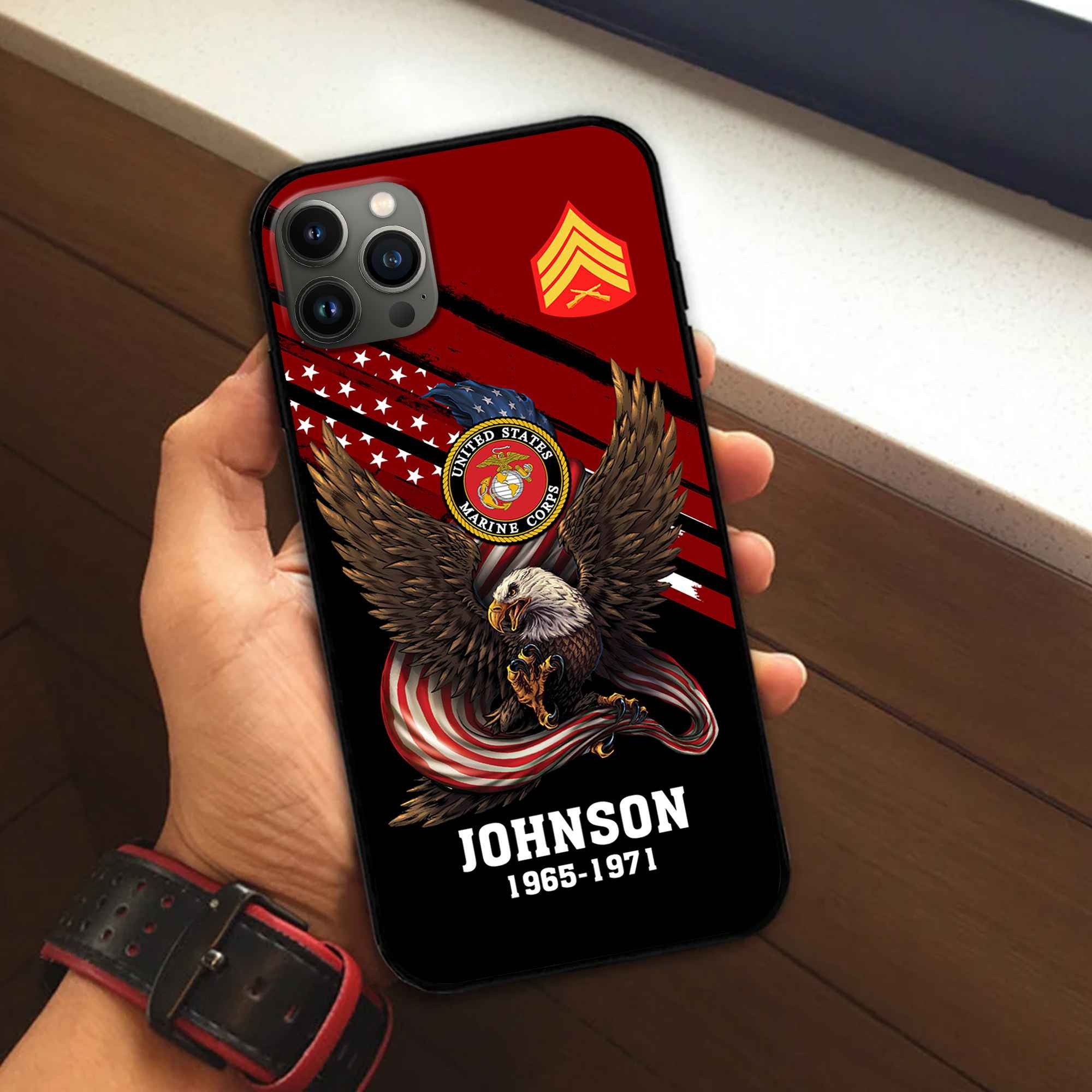 USMC Custom Phone Case VPVC507003, Gifts For Marine Veteran, Best Gifts On Father's Day, Armed Forces Day, Independence Day, Veterans Day.