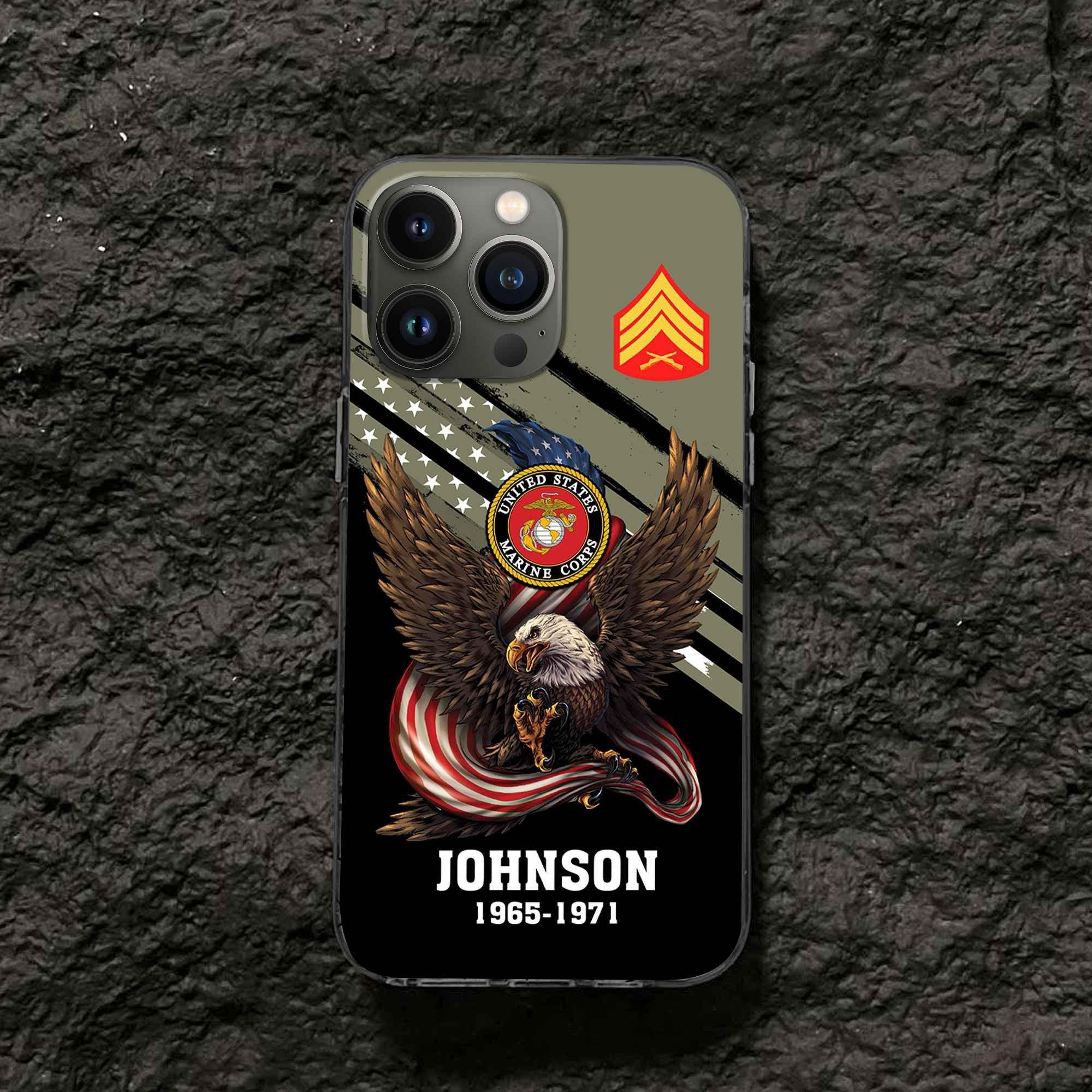 USMC Custom Phone Case VPVC507011, Gifts For Marine Veteran, Best Gifts On Father's Day, Armed Forces Day, Independence Day, Veterans Day.