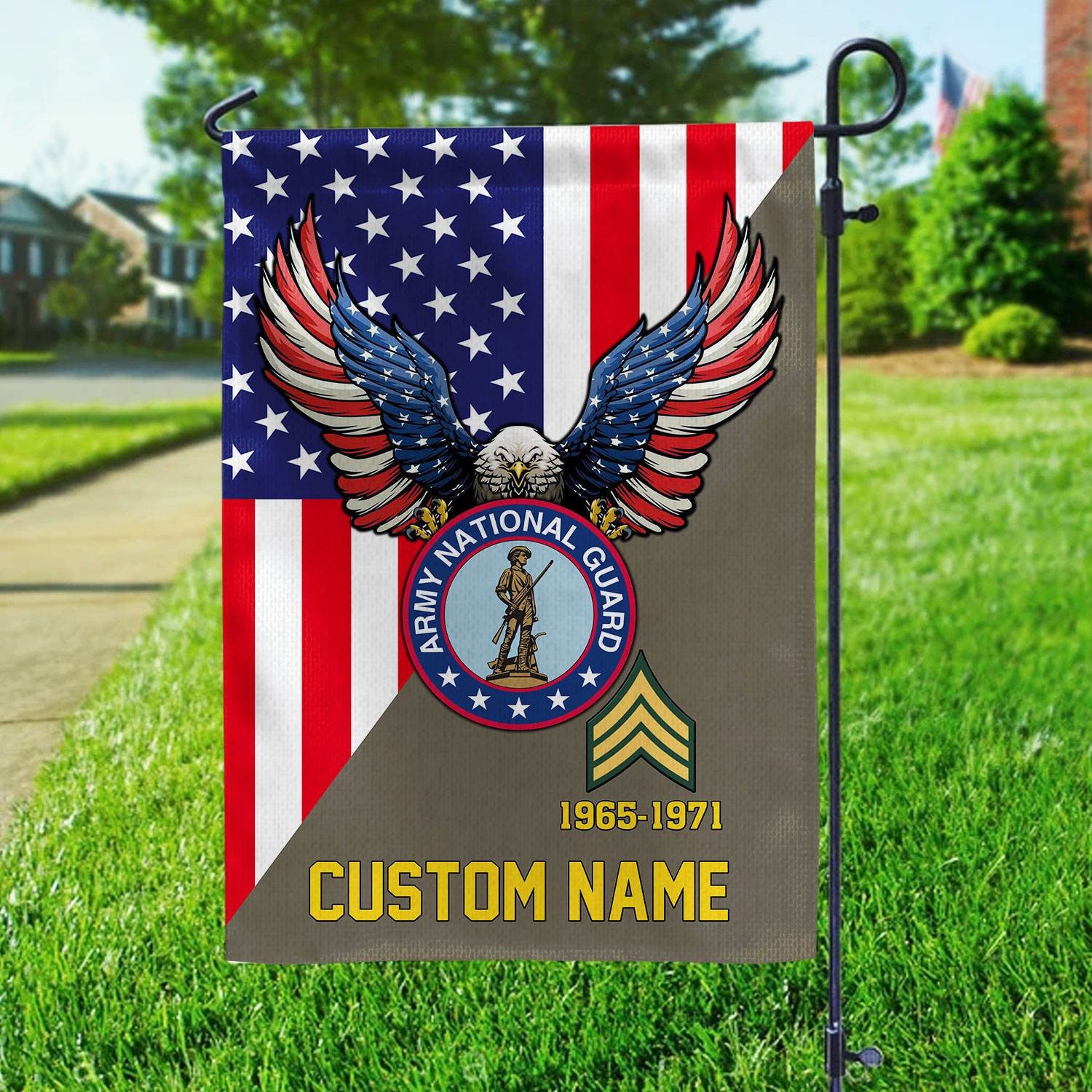 Premium Custom Army National Guard Veteran Flag VPVC110808, Gift For Army National Guard Veteran, American Flag, Patriotic Flag, Garden Flag, House Flag, Gifts On Father's Day, Independence Day, Veterans Day.