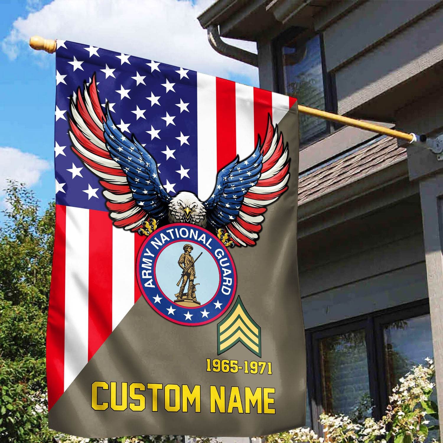 Premium Custom Army National Guard Veteran Flag VPVC110808, Gift For Army National Guard Veteran, American Flag, Patriotic Flag, Garden Flag, House Flag, Gifts On Father's Day, Independence Day, Veterans Day.