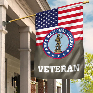 Premium Army National Guard Veteran Flag VPVC111908, Custom Name, Rank, Year, Gift For Army National Guard Veteran, American Flag, Patriotic Flag, Garden Flag, House Flag, Gifts On Father's Day, Independence Day, Veterans Day.