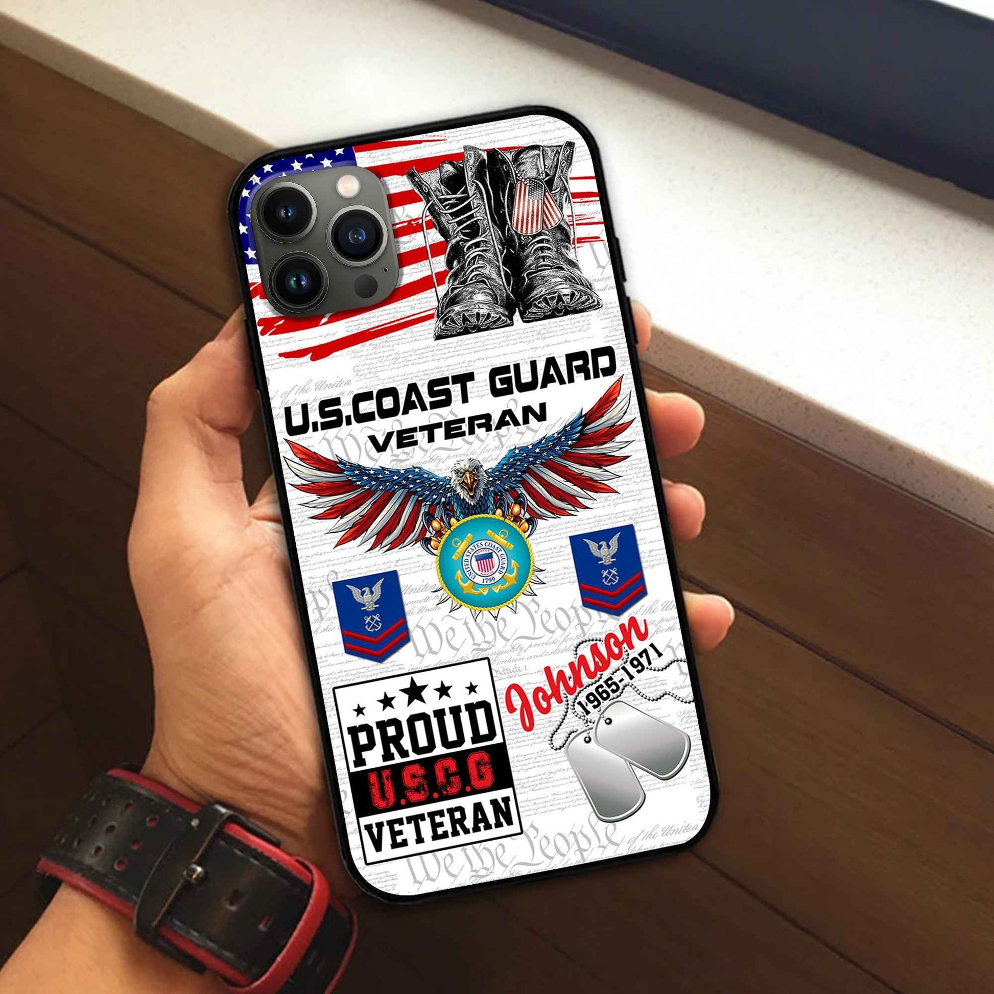 Unique Custom Name, Rank, Year, USCG Phone Case VPVC507305, Gifts For Coast Guard Veteran, Best Gifts On Father's Day, Independence Day, Veterans Day.
