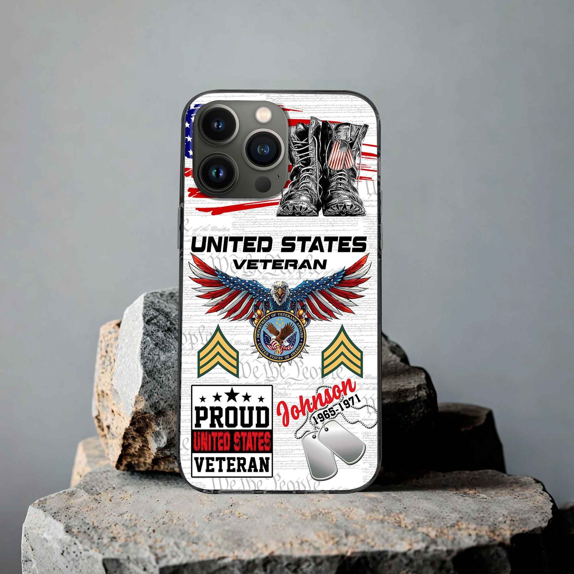 Unique Custom Name, Rank, Year, US Veteran Phone Case VPVC507307, Gifts For US Veteran, Best Gifts On Father's Day, Independence Day, Veterans Day.