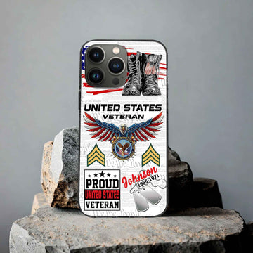 Unique Custom Name, Rank, Year, US Veteran Phone Case VPVC507307, Gifts For US Veteran, Best Gifts On Father's Day, Independence Day, Veterans Day.