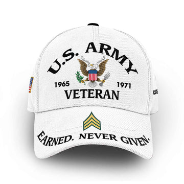 Premium Custom US Army Cap VPVC014301, Gifts For Army Veteran, Best Gifts On Father's Day, Armed Forces Day, Independence Day, Veterans Day.