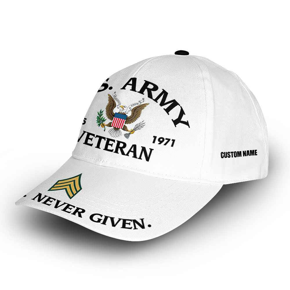 Premium Custom US Army Cap VPVC014301, Gifts For Army Veteran, Best Gifts On Father's Day, Armed Forces Day, Independence Day, Veterans Day.