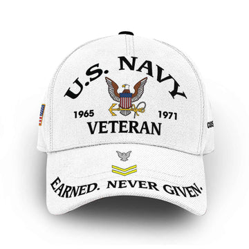Premium Custom US Navy Cap VPVC014302, Gifts For Navy Veteran, Best Gifts On Father's Day, Armed Forces Day, Independence Day, Veterans Day.