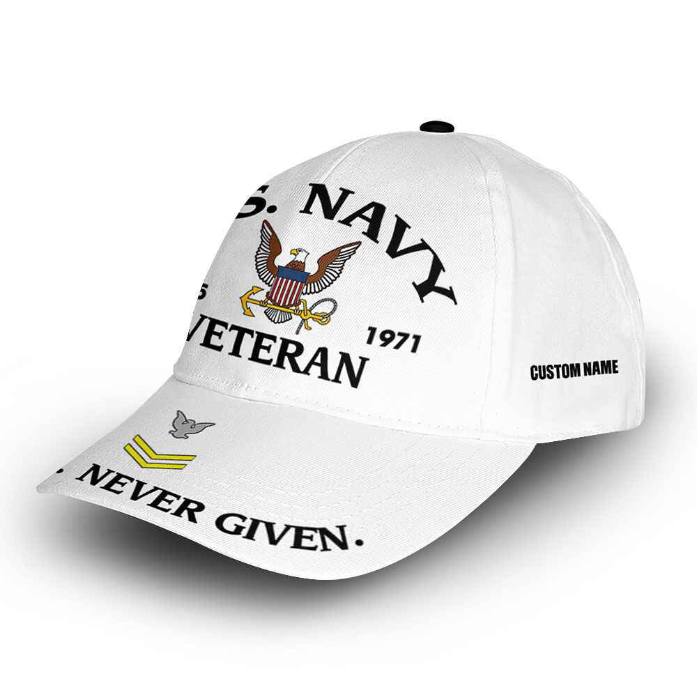 Premium Custom US Navy Cap VPVC014302, Gifts For Navy Veteran, Best Gifts On Father's Day, Armed Forces Day, Independence Day, Veterans Day.