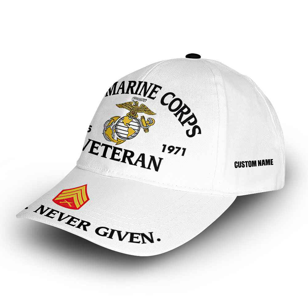 Premium Custom USMC Cap VPVC014303, Gifts For Marine Veteran, Best Gifts On Father's Day, Armed Forces Day, Independence Day, Veterans Day.