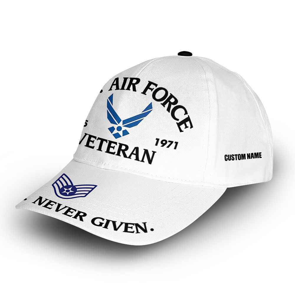 Premium Custom USAF Cap VPVC014304, Gifts For Air Force Veteran, Best Gifts On Father's Day, Armed Forces Day, Independence Day, Veterans Day.
