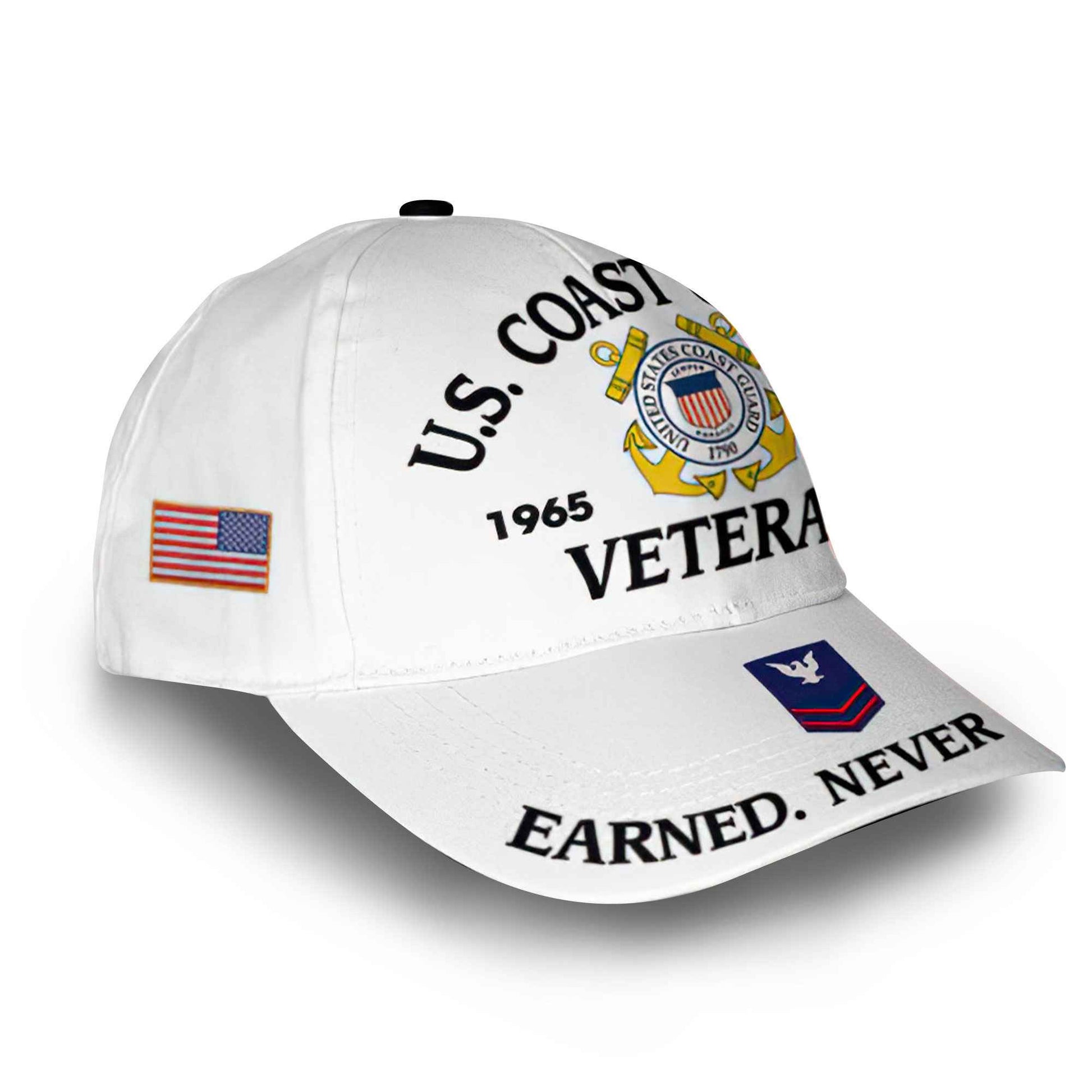 Premium Custom USCG Cap VPVC014305, Gifts For Coast Guard Veteran, Best Gifts On Father's Day, Armed Forces Day, Independence Day, Veterans Day.